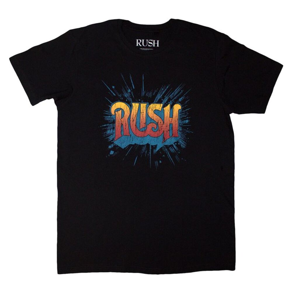 Rush Unisex Adult Tour 74-75 Back Print T-Shirt / Black